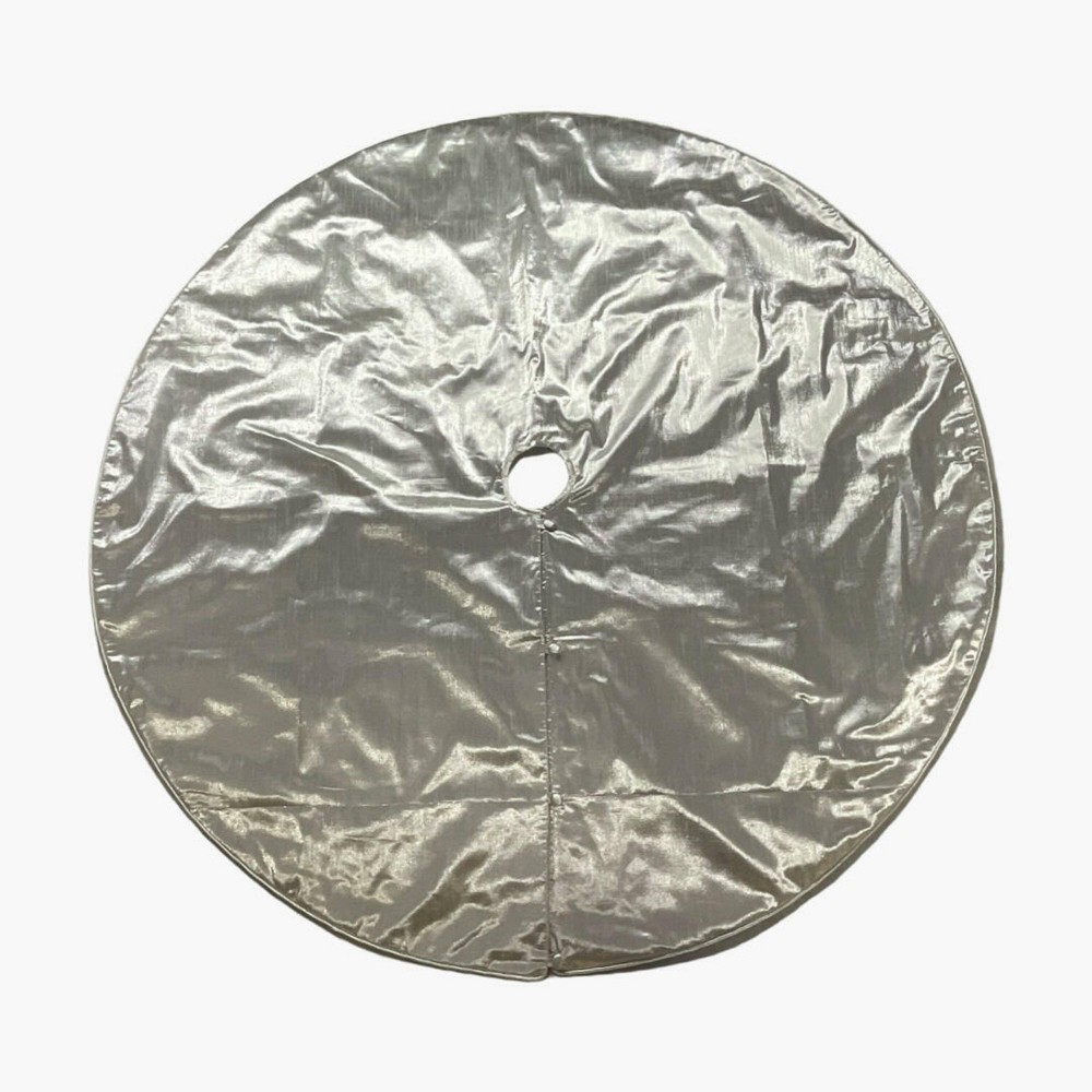 Vickerman 60" Silver Metallic Christmas Tree Skirt