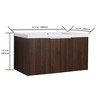 36" Bathroom Vanity Sink Combo For Small Space, Modern Vanity Cabinet With Gel Basin, Wall Mounted Floating Storage Cabinet With Double Doors - 3 of 4