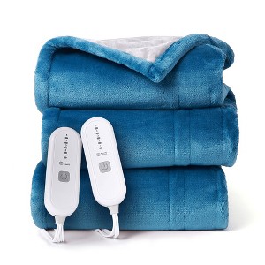 Whizmax Heated Blanket Electric Throw, Flannel Heating Blankets - 1 of 3