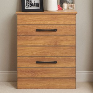 Galano Elis Rae 2 Drawer Amber Walnut Nightstand - 1 of 4