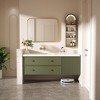 Rectangular Framed Tempered Glass Wall-Mounted Bathroom Vanity Mirror - 3 of 4