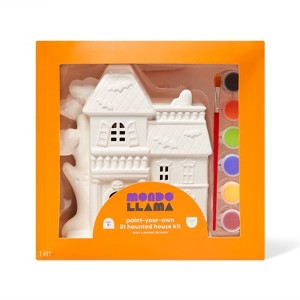 Halloween Craft Lit Ceramic Haunted House Painting Kit - Mondo Llama™ - 1 of 4
