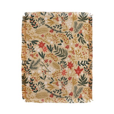 Marta Barragan Camarasa Happy holidays nature 56"x46" Woven Throw Blanket - Deny Designs