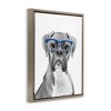 Stupell Industries Hipster Boxer Dog Floating Frame Canvas Art, Brown, 17" x 21" - 2 of 4
