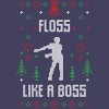 Women's Design By Humans Floss Like A Boss Ugly Christmas Sweater By shirtpublic Racerback Tank Top - 2 of 3