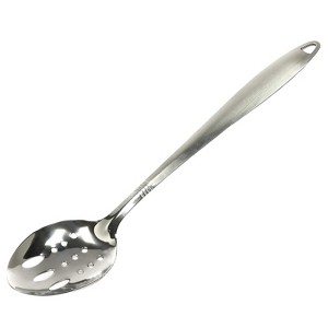 Chef Craft 13" Stainless Steel Slotted Spoon with Attractive Brushed Finish Handle - 1 of 4
