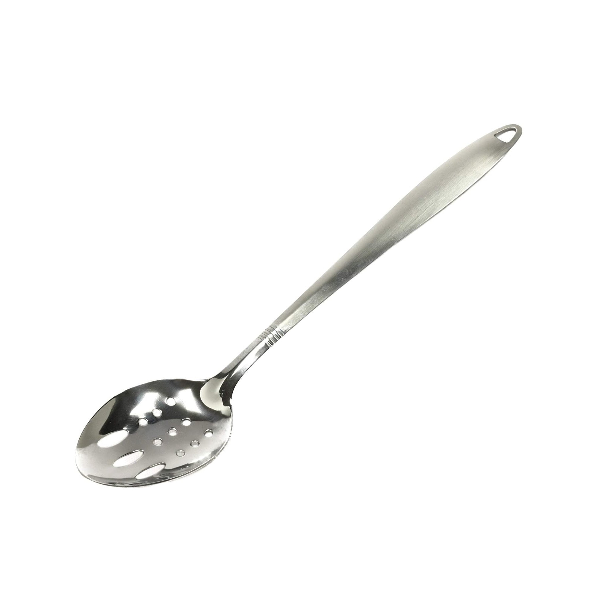 Chef Craft 13" Stainless Steel Slotted Spoon with Attractive Brushed Finish Handle 1-pack