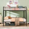 Bellemave Full Over Full Metal Bunk Bed for Adults with Ladder, Guardrails & Sturdy Slats, Heavy Duty Frame, Noise Free, No Box Spring, Black - 4 of 4