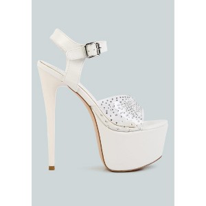 First Date Ultra High Heel Clear Sandals - 1 of 4