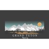 Adventure Society Grand Teton Wyoming Crew Neck Short Sleeve Adult T-shirt - 2 of 2