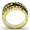 Slickblue Women’s IP Gold Stainless Steel Ring with No Stone, Animal Print Design, Size 5-10 - 3 of 4