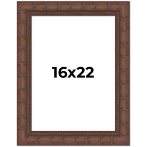 PosterPalooza | 16x22 Wide Bamboo Picture Frame, UV Acrylic, 4 Finishes - Brown, Black, Silver, and Natural - 1 of 4