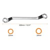 Unique Bargains Metric Steel Alloy 12 Point 75 Degree Offset Double Box End Wrench - 2 of 3