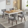 Mid-Century Modern Upholstered Dining Chairs Set of 2, Armless Chairs with Backrest and Metal Legs for Dining Room or Kitchen – The Pop Home - 2 of 4