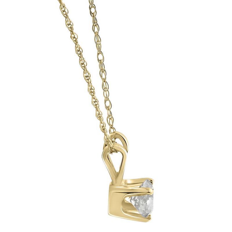 Pompeii3 14K Yellow Gold 1.00 Ct Diamond Pendant and Earring Set with 18" Chain, 2 of 5