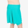 Calypsa Women's Plus Size Flared Mid-Thigh Swim Skirt With Bike Shorts - 3 of 4