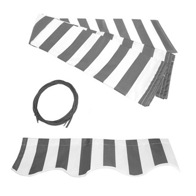 ALEKO FAB8X6.5GREYWHT Awning Fabric Replacement 8 x 6.5 Ft for Retractable Awning, Grey / White