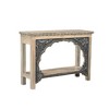 Taran Designs,Grayson Carved Solid Wood Console Table - 2 of 4