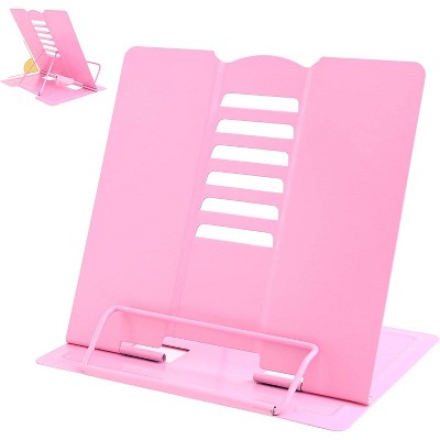 Metal Book Stand Adjustable Book Holder for Reading, Sturdy & Durable for Cookbooks, Textbooks, Magazines on Counter