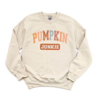 Simply Sage Market Women's Graphic Sweatshirt Varsity Pumpkin Junkie