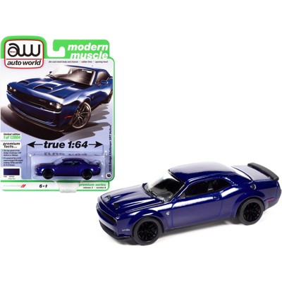 2019 Dodge Challenger SRT Hellcat Indigo Blue Metallic "Modern Muscle" Ltd Ed to 13904 pcs 1/64 Diecast Model Car by Autoworld
