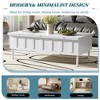 LIVAREEmlen Lift-Top Coffee Table with 2 Drawers, Center Table with Foldable Top and Hidden Storage Compartment for Living Room(White) - 4 of 4