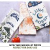 Folkulture Kitchen Hand Towels, Set of 3, 20 x 26 inches 100% Cotton Dishcloths Sets for Home, Farmhouse Dish or Tea Towels (Luna Rosa) - 3 of 4