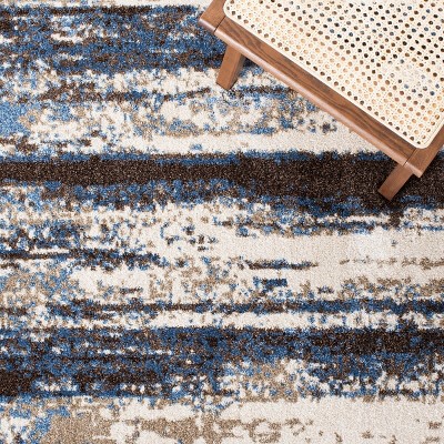 Abstract Multicolor Shag Synthetic Area Rug 6' x 9'