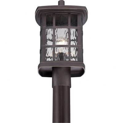 Palladian Bronze Outdoor Post Light with Clear Water Glass
