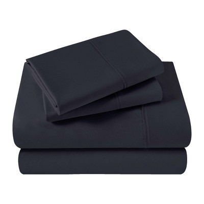Premium Cotton 400 Thread Count Solid Deep Pocket Sheet Set by Blue Nile Mills