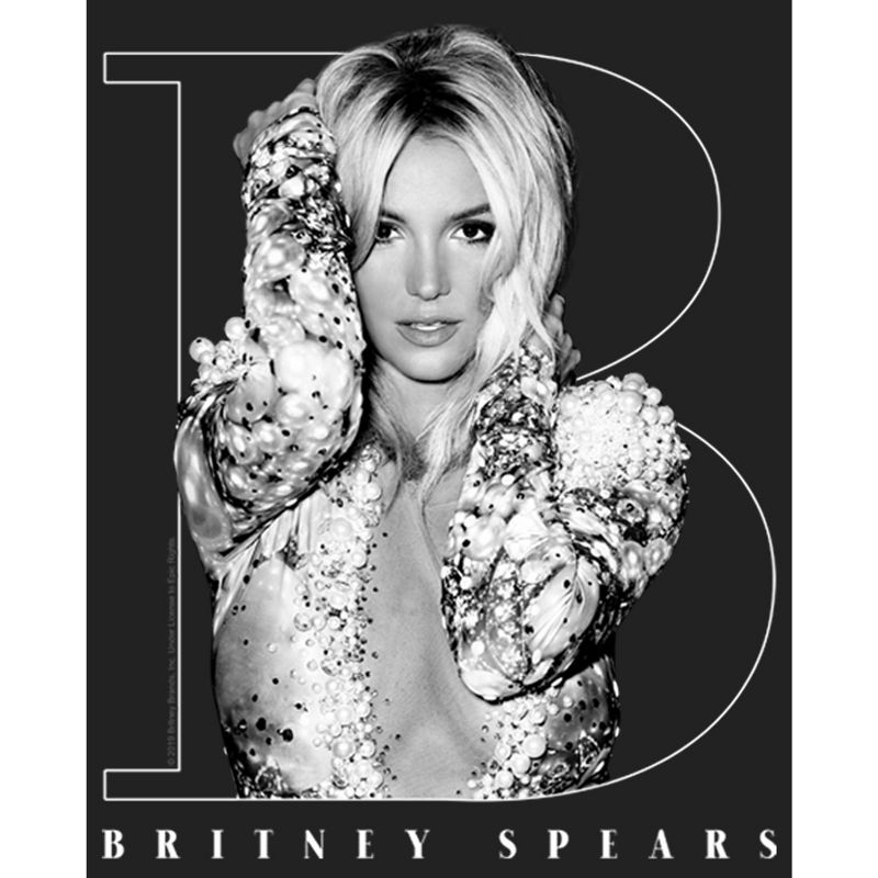 Juniors Womens Britney Spears Pop Star Frame Festival Muscle Tee, 2 of 5