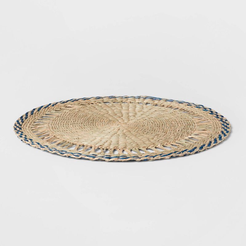15&#34; Woven Seagrass Charger Blue/Natural - Threshold&#8482;, 4 of 6