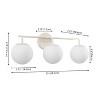 JONATHAN Y Louis Parisian Globe Metal/Frosted Glass Modern Contemporary LED Vanity Light - 4 of 4