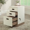 Sauder Dixon City 3 Drawer File Court Brushed Oak: Mobile, Locking, Bronze Hardware, MDF Construction - 3 of 4