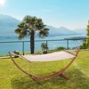 10' Wood Outdoor Hammock with Stand, Rainbow Bed, Heavy Duty Roman Arc Design - 2 of 4