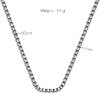 925 Silver Collar for Women - Box Chain (45cm x 0.6mm) - Gift for Bride, Mother, Valentine's Day - 2 of 4