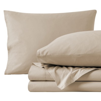 300 Thread Count Organic Cotton Percale Bed Sheet Set by Bare Home