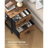 2-Drawer Fabric Nightstand with Steel Frame, 66 lb Top Load Storage Organizer for Bedroom - 3 of 4