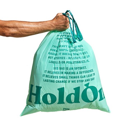 HoldOn Bags Compostable Tall Kitchen Trash Bags - 13gal/25ct - image 1 of 4