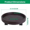 iMountek"4-Piece Rolling Plant Caddy with 360° Swivel Wheels, 187lbs Capacity, for Indoor & Outdoor Use"Coffee - 2 of 4