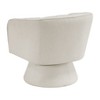 Cesicia 27.5" x 27.5" x 27.5"H Beige Modern Swivel Accent Chair Solid Wood Foam Seat Cushion Comfort Home Furniture - 4 of 4