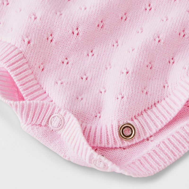 Baby Girls' Pointelle Sweater Romper - Cat & Jack™, 5 of 6