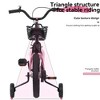 HTUTWOO sporty kids bike, with training wheels and stand Adjustable saddle Suitable, for boys and girls aged 4-8 years - 3 of 4
