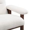 Airsurfer White Modern Mid-Century Accent Chair with Ottoman, Comfy Upholstered Armchair with Footrest and Solid Wood Frame for Living Room - 4 of 4