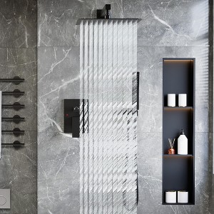 COZONY Rain Shower System with Handheld, 10/12" Stainless Steel 2-Function Wall Mounted Shower Faucet Set with Diverter for Bathroom - 1 of 4