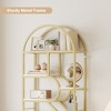 73.6" Tall Bookcase, Arched Display Rack with 9-Tier Display Open Shelves, Modern Freestanding Bookcase with Metal Frame - 4 of 4