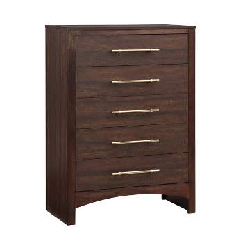 Melonnes 5 Drawer Chest Walnut - HOMES: Inside + Out