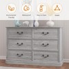 Garvee 6 Drawer Double Dresser, Wide Accent Dressers Organizer Wood Storage Cabinet for Bed Room,Living Room, Hallway - 4 of 4