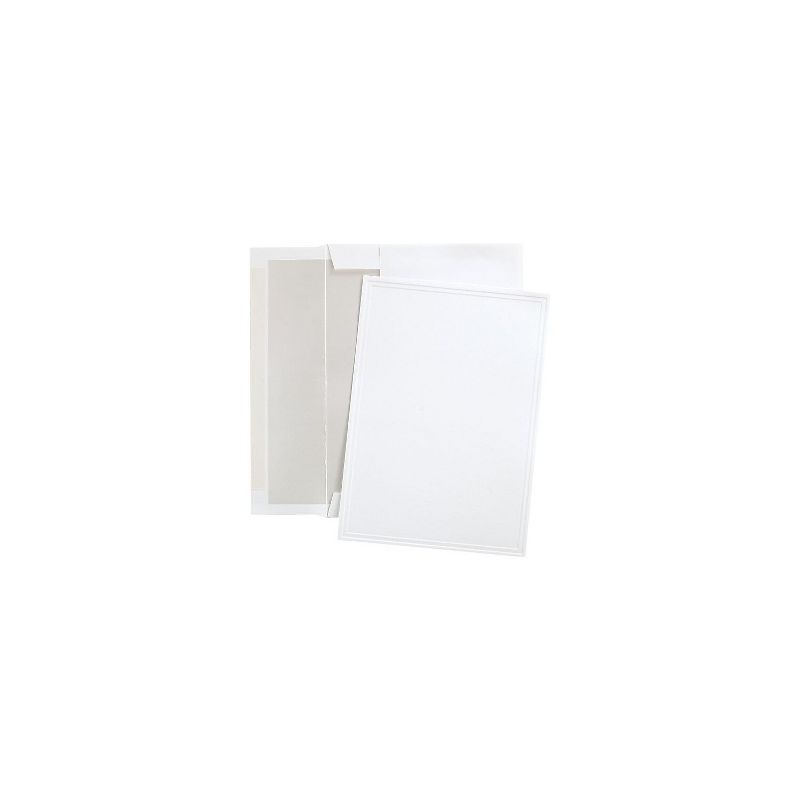 Great Papers Triple Embossed White Flat Card Invitations with Pearl Lined Envelopes 25/Pack 1923648, 1 of 2