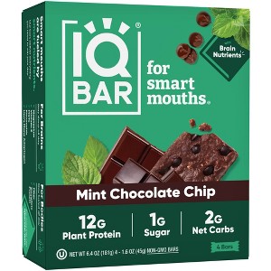 IQBAR Mint Chocolate Chip Protein Bars - 6.4oz/4ct - 1 of 4